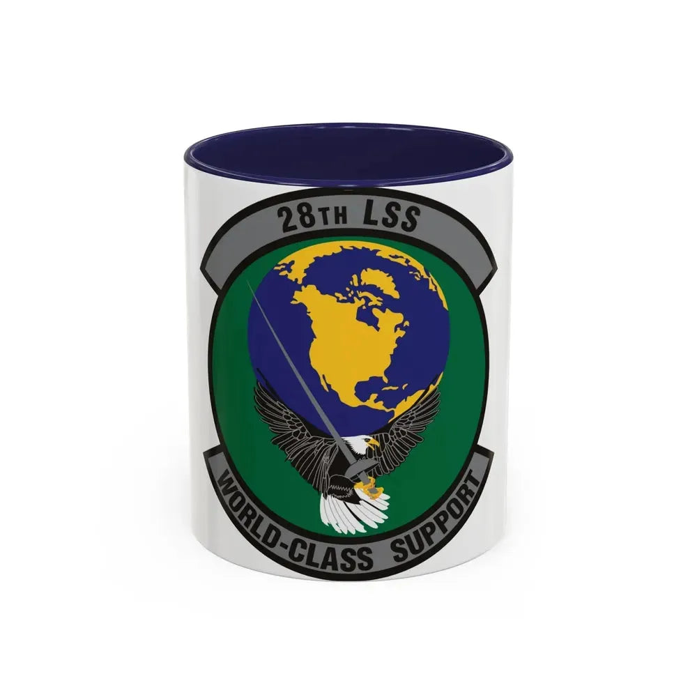 28th Logistics Support Squadron (U.S. Air Force) Accent Coffee Mug 11oz Navy - Go Mug Yourself