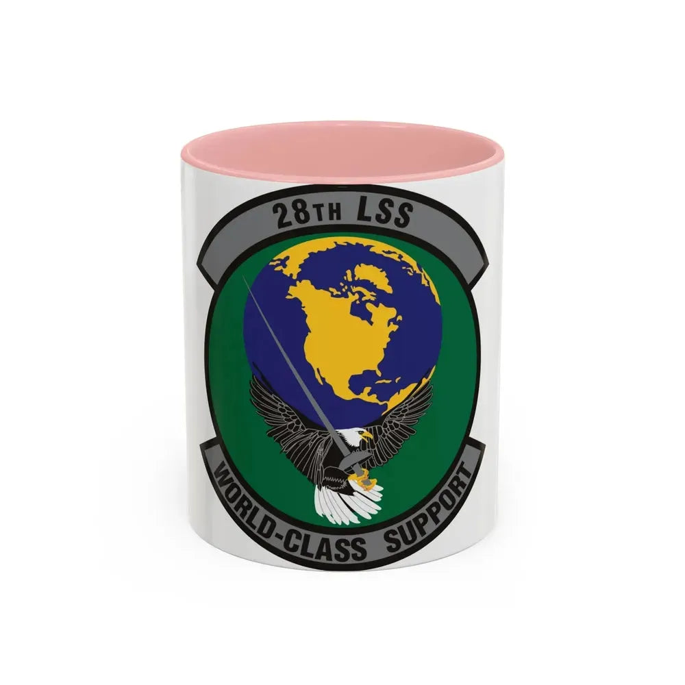 28th Logistics Support Squadron (U.S. Air Force) Accent Coffee Mug 11oz Pink - Go Mug Yourself
