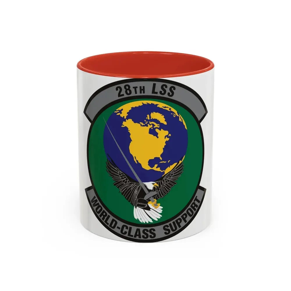 28th Logistics Support Squadron (U.S. Air Force) Accent Coffee Mug 11oz Red - Go Mug Yourself
