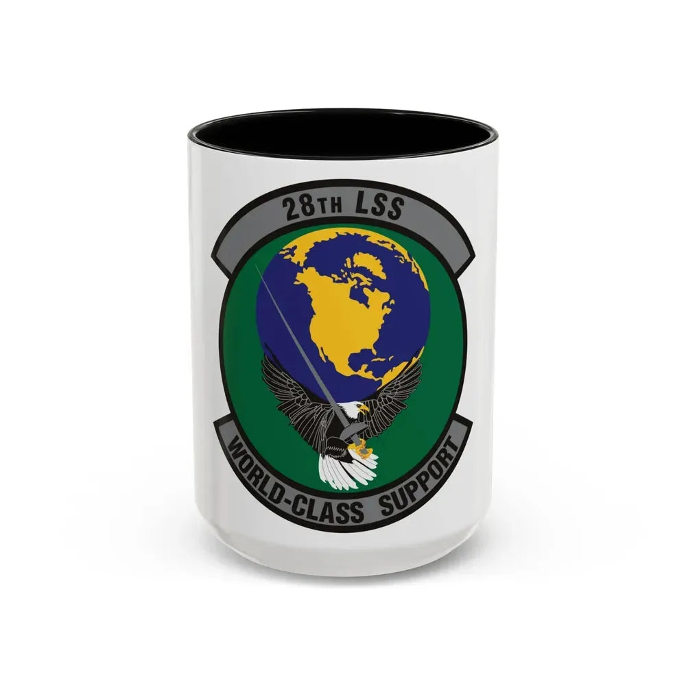 28th Logistics Support Squadron (U.S. Air Force) Accent Coffee Mug 15oz Black - Go Mug Yourself