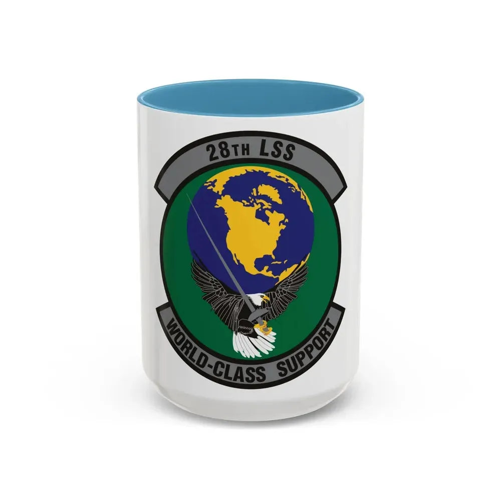 28th Logistics Support Squadron (U.S. Air Force) Accent Coffee Mug 15oz Light Blue - Go Mug Yourself