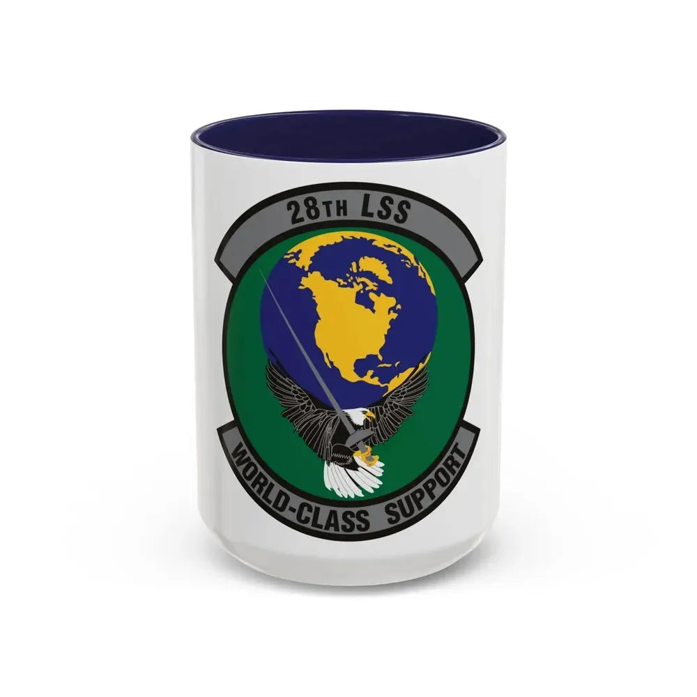 28th Logistics Support Squadron (U.S. Air Force) Accent Coffee Mug 15oz Navy - Go Mug Yourself