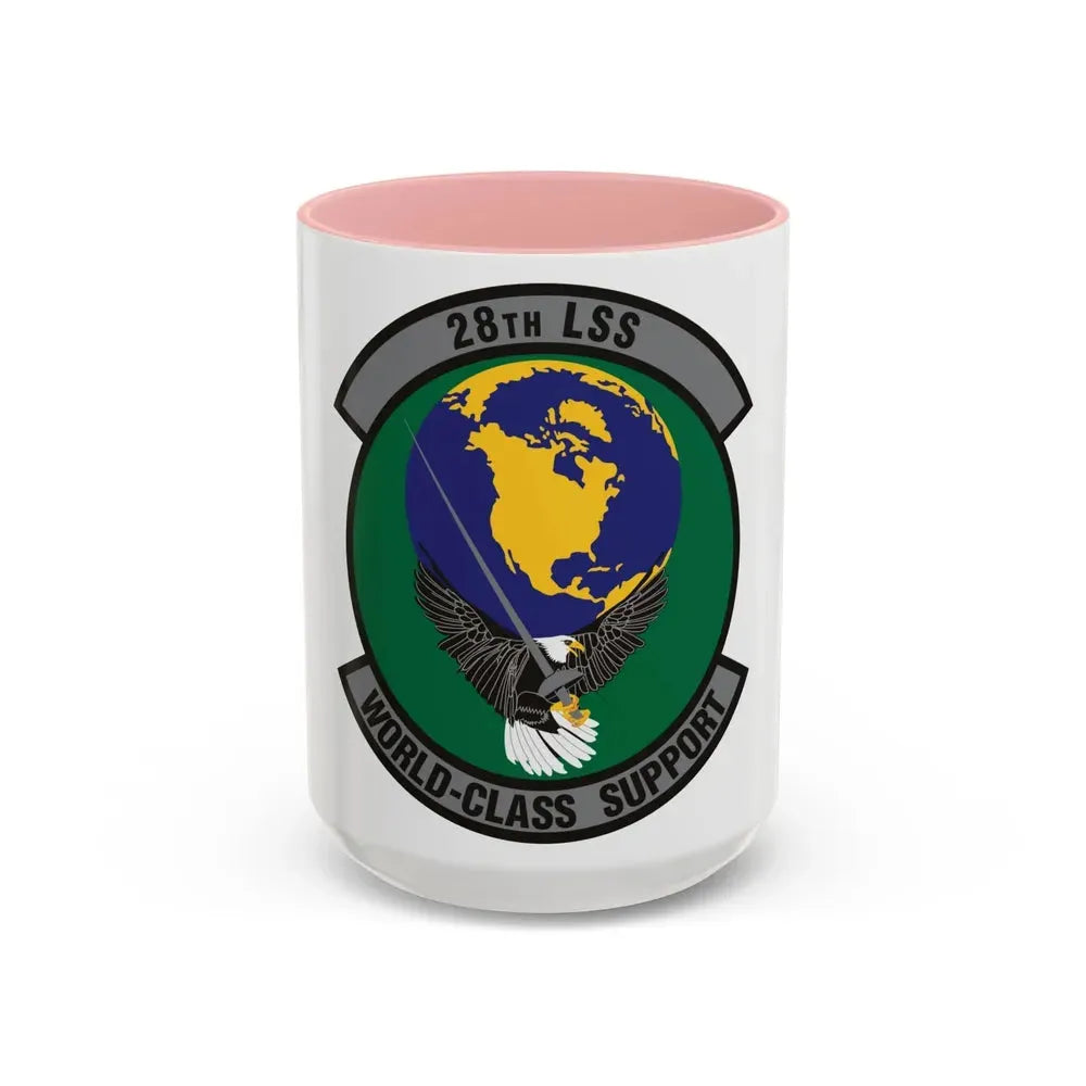 28th Logistics Support Squadron (U.S. Air Force) Accent Coffee Mug 15oz Pink - Go Mug Yourself