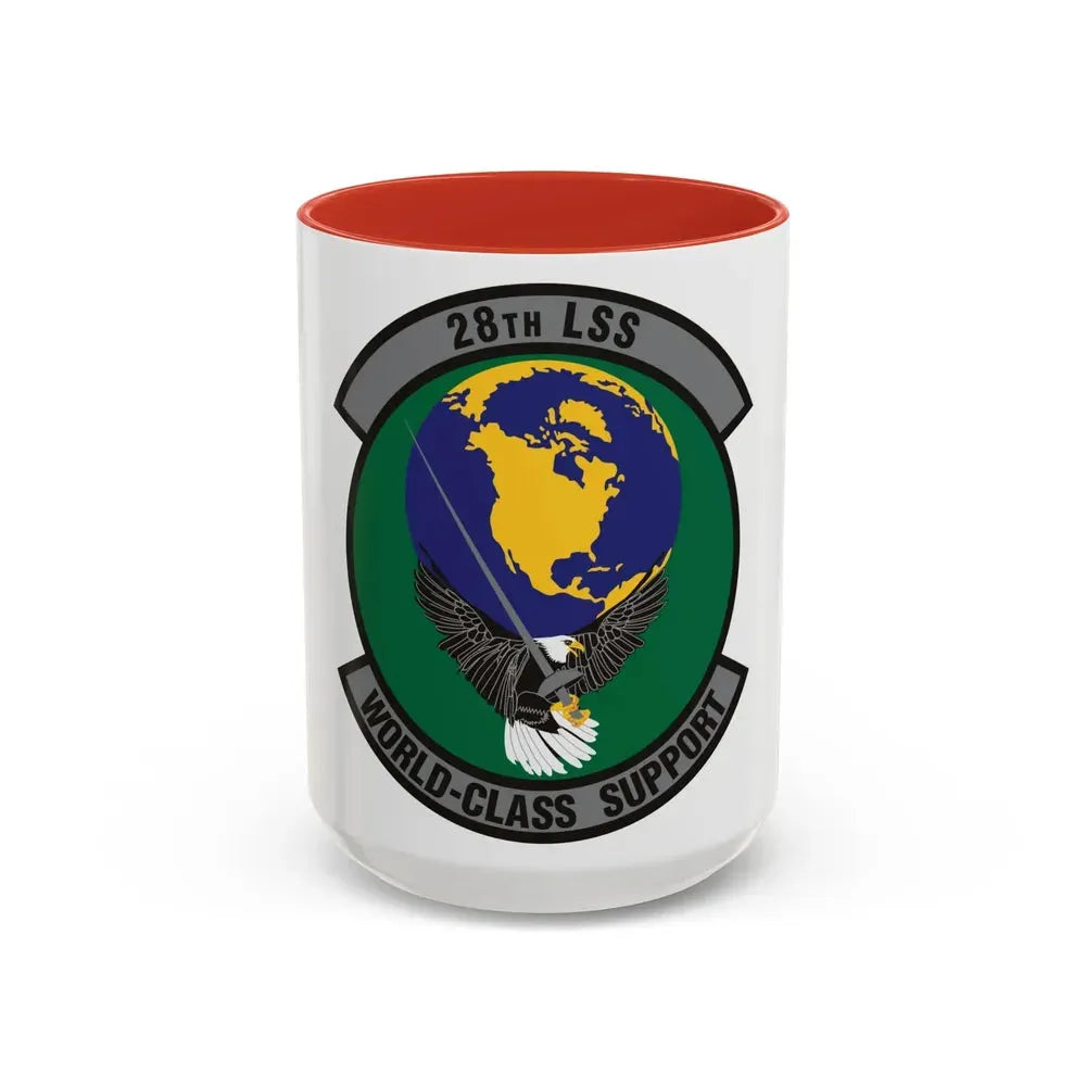 28th Logistics Support Squadron (U.S. Air Force) Accent Coffee Mug 15oz Red - Go Mug Yourself