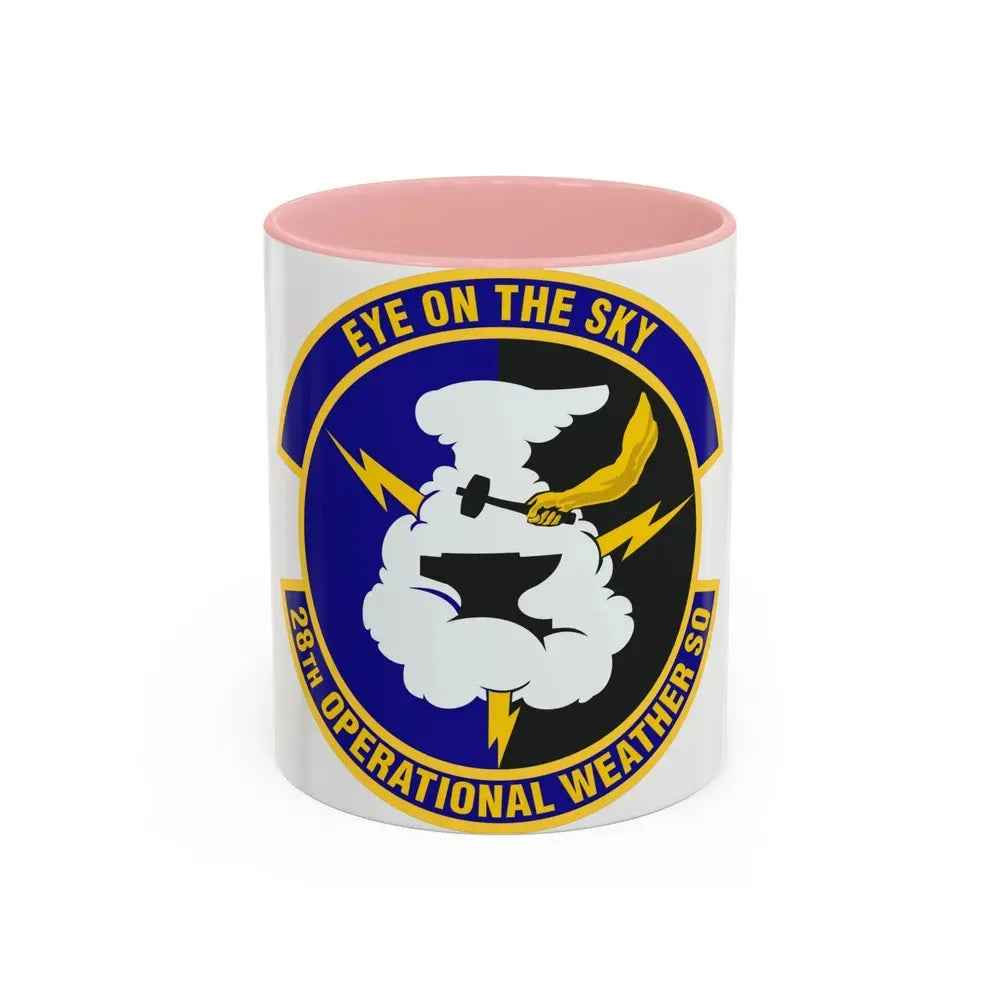 28th Operational Weather Squadron (U.S. Air Force) Accent Coffee Mug 11oz Pink - Go Mug Yourself