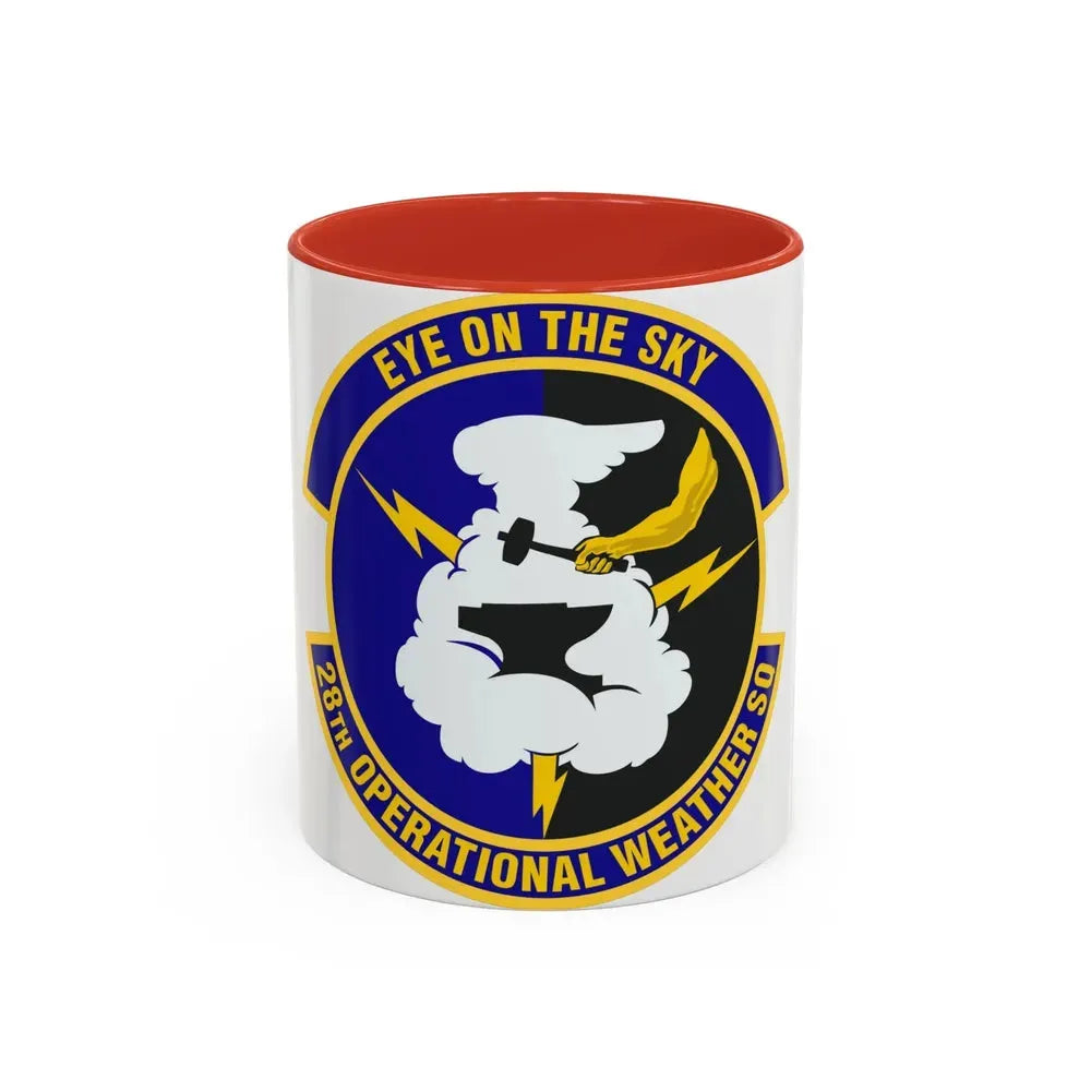 28th Operational Weather Squadron (U.S. Air Force) Accent Coffee Mug 11oz Red - Go Mug Yourself