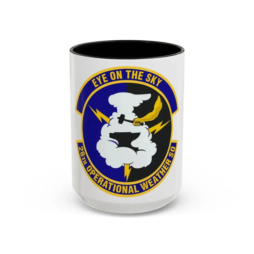28th Operational Weather Squadron (U.S. Air Force) Accent Coffee Mug 15oz Black - Go Mug Yourself