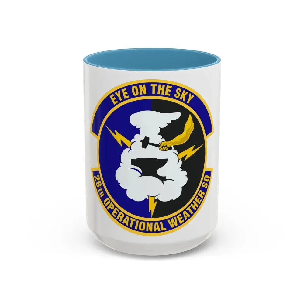 28th Operational Weather Squadron (U.S. Air Force) Accent Coffee Mug 15oz Light Blue - Go Mug Yourself