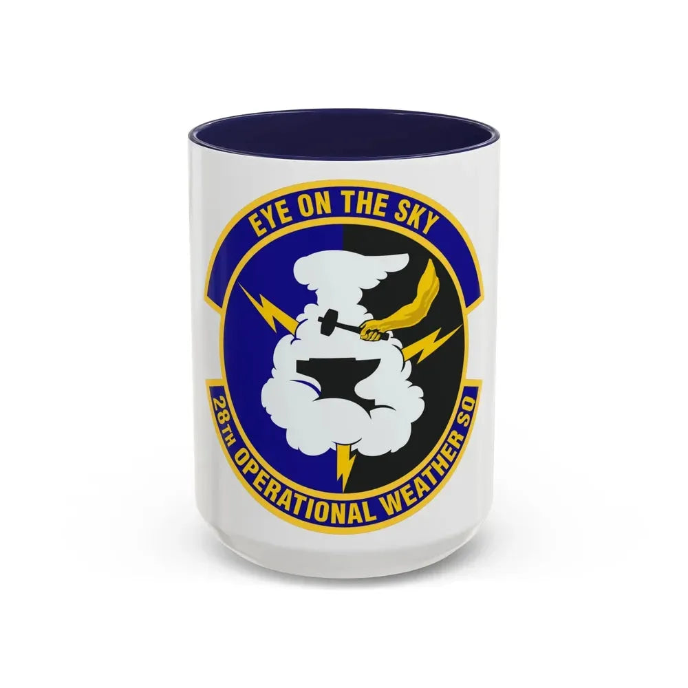 28th Operational Weather Squadron (U.S. Air Force) Accent Coffee Mug 15oz Navy - Go Mug Yourself