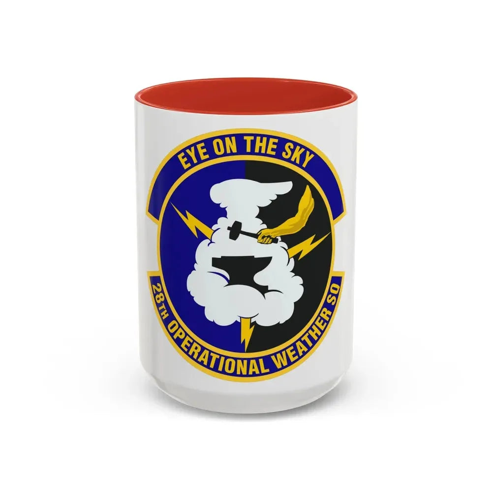 28th Operational Weather Squadron (U.S. Air Force) Accent Coffee Mug 15oz Red - Go Mug Yourself