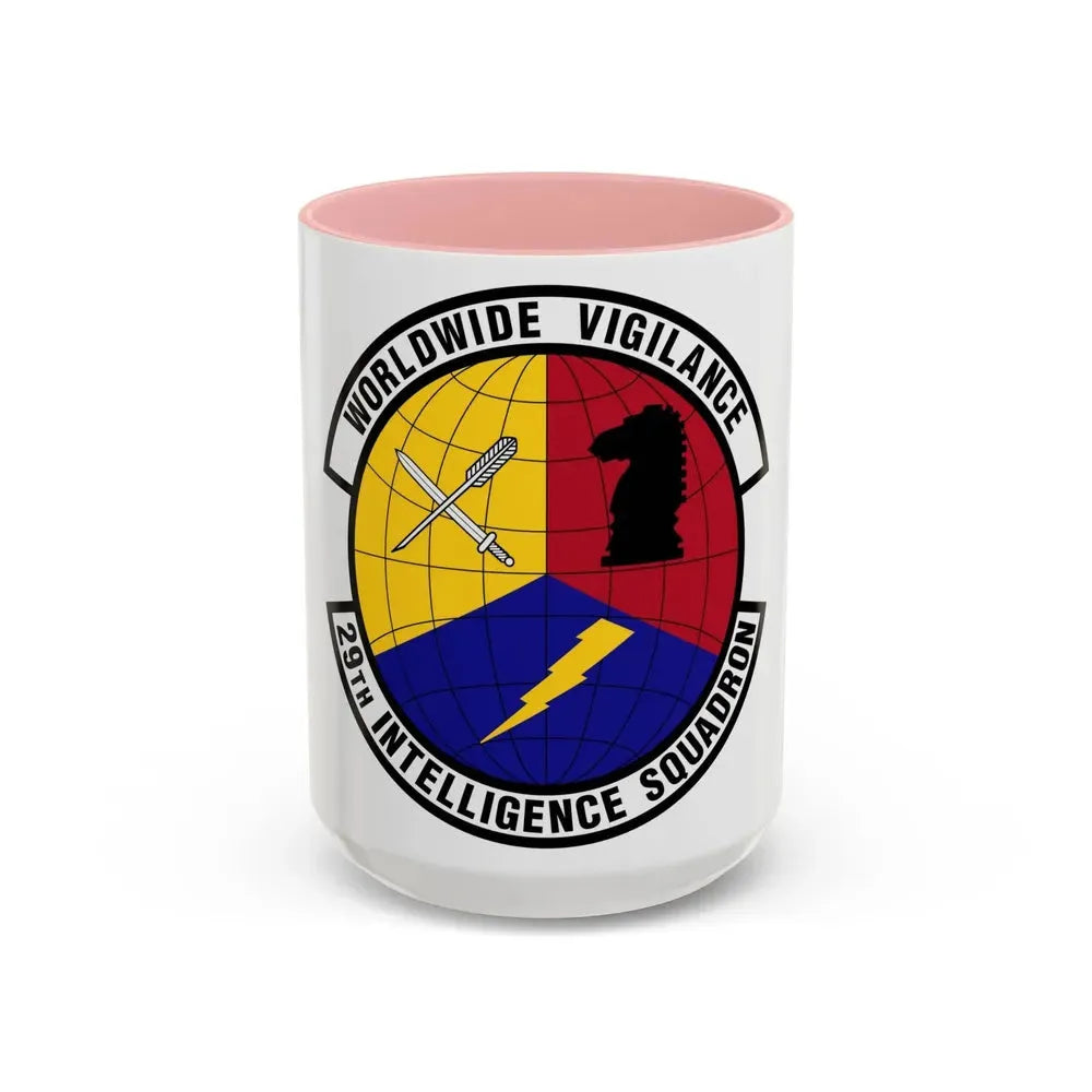 29 Intelligence Squadron ACC (U.S. Air Force) Accent Coffee Mug 15oz Pink - Go Mug Yourself