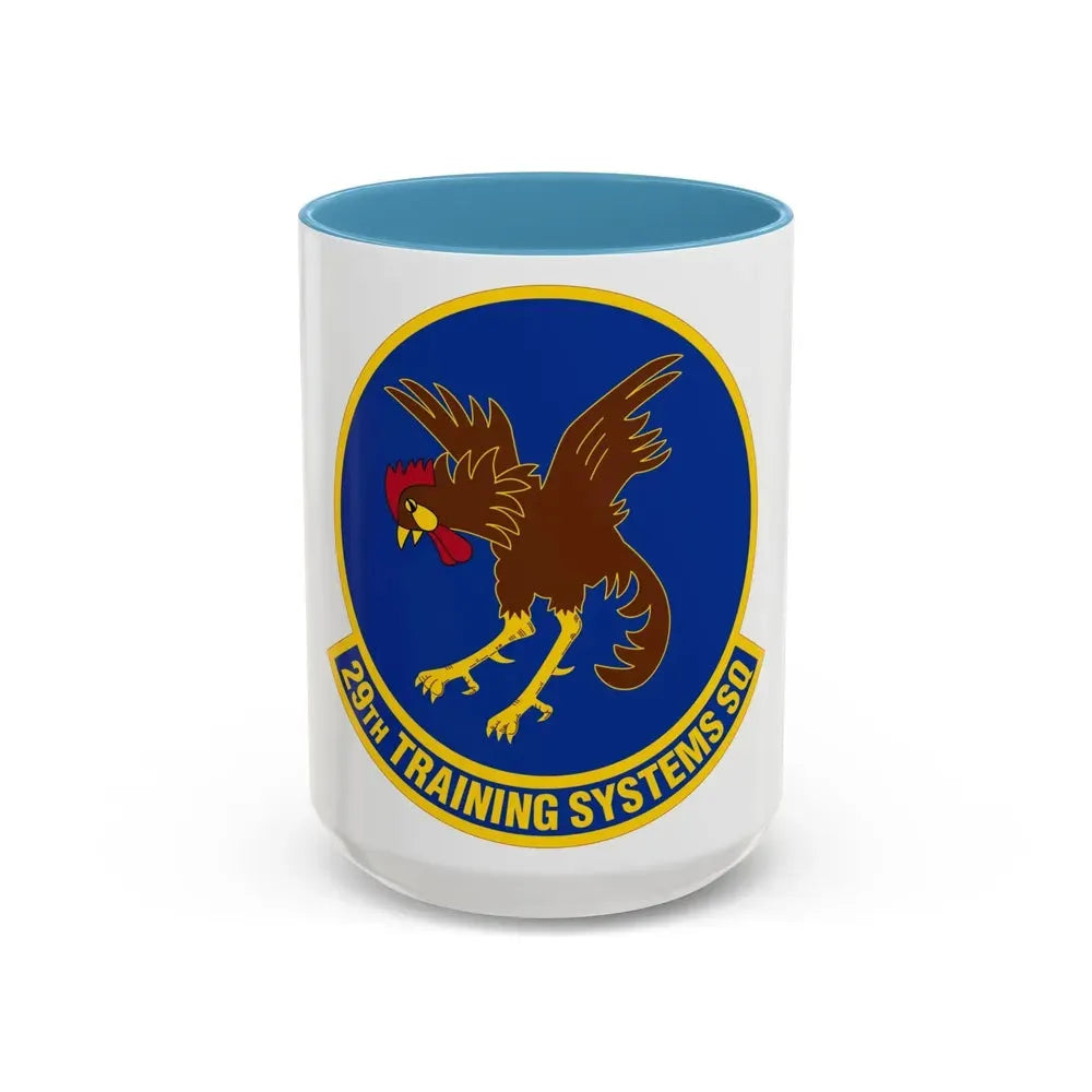 29 Training Systems Sq ACC (U.S. Air Force) Accent Coffee Mug 15oz Light Blue - Go Mug Yourself