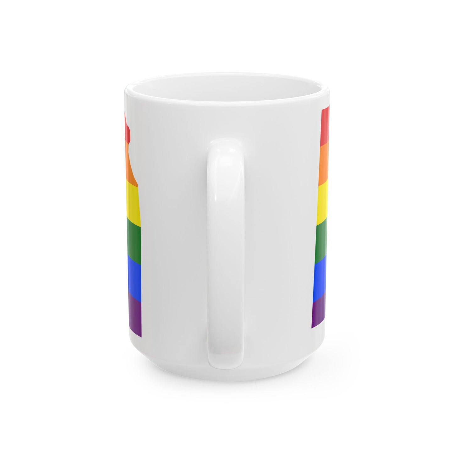 LGBT flag map of Kansas (United States) White Coffee Mug