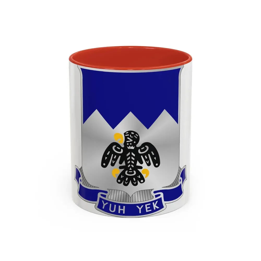 297th Infantry Regiment (U.S. Army) Accent Coffee Mug 11oz Red - Go Mug Yourself