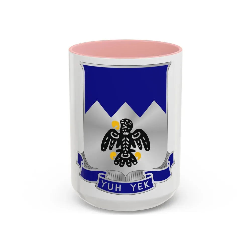 297th Infantry Regiment (U.S. Army) Accent Coffee Mug 15oz Pink - Go Mug Yourself