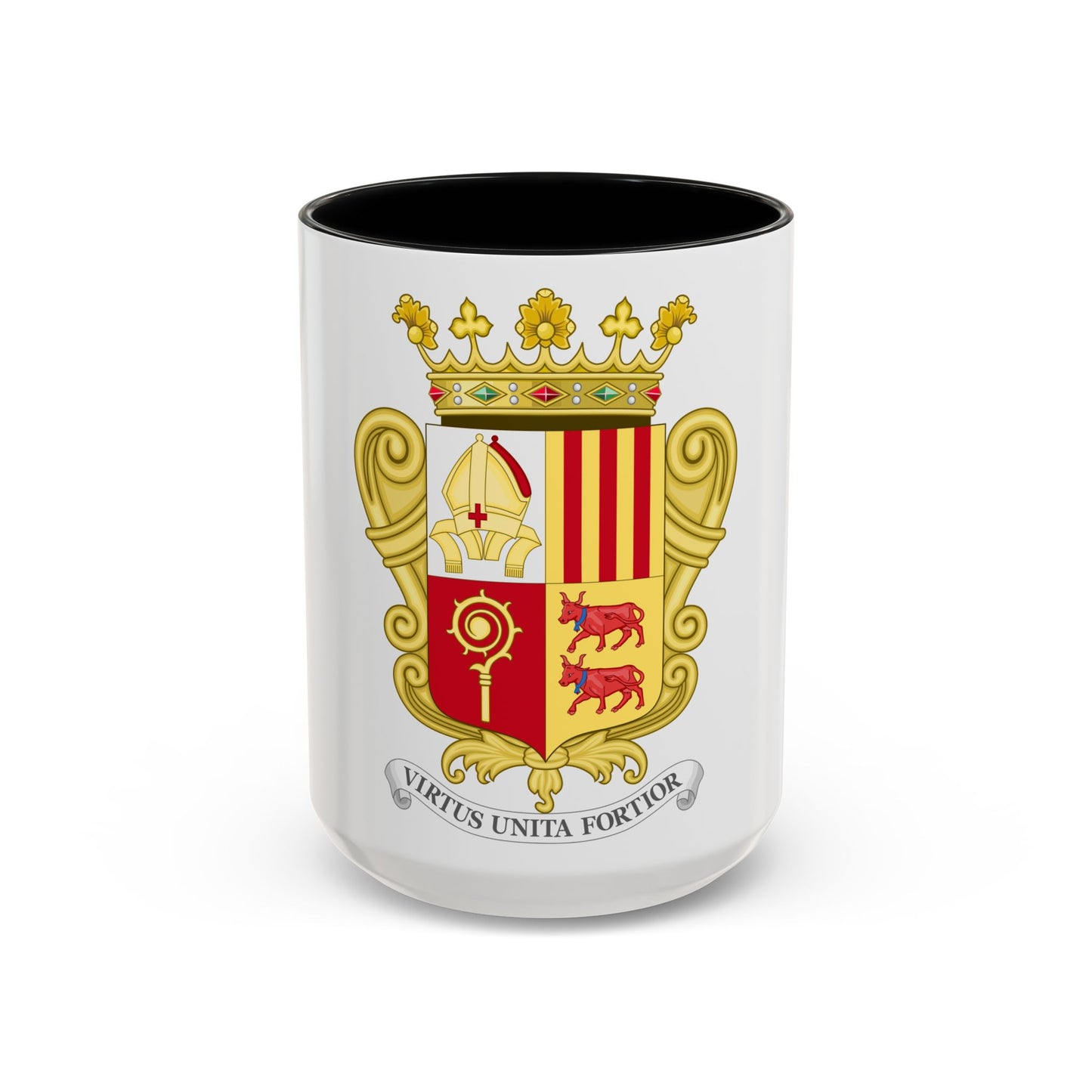 Historical Coat of Arms of French Prince of Andorra - Accent Coffee Mug