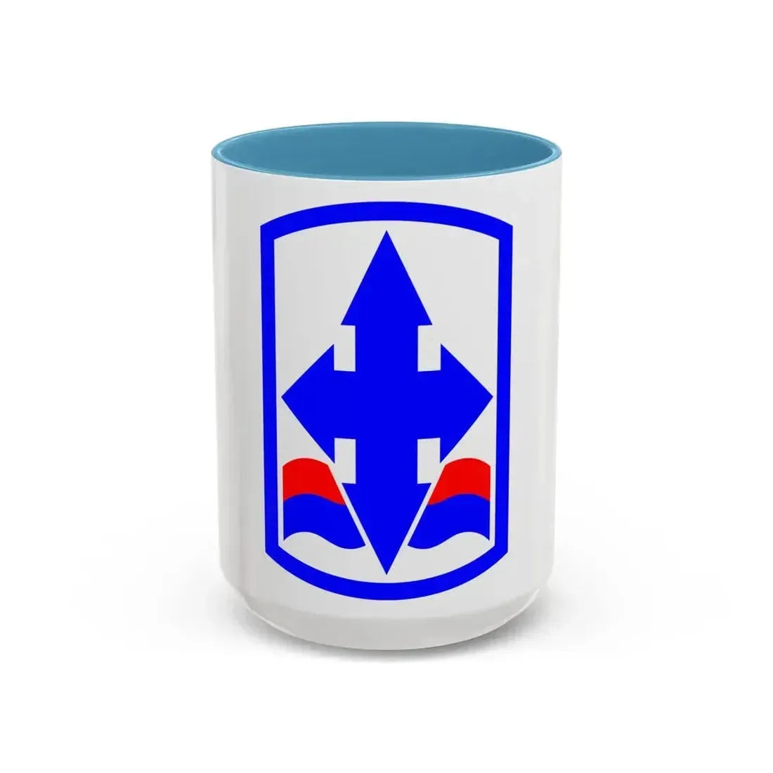 29th Infantry Brigade SSI (U.S. Army) Accent Coffee Mug 15oz Light Blue - Go Mug Yourself