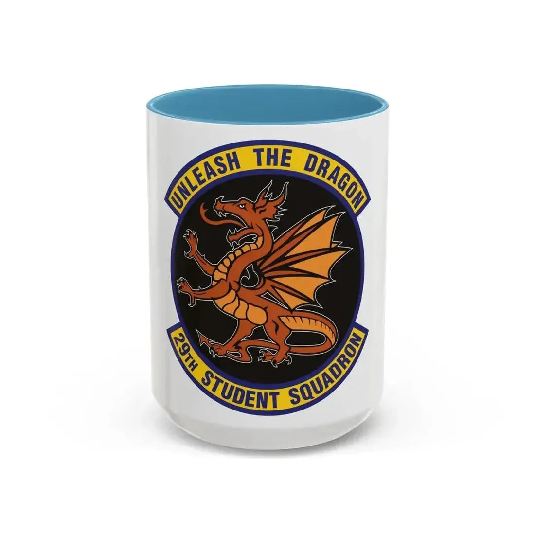 29th Student Squadron (U.S. Air Force) Accent Coffee Mug 15oz Light Blue - Go Mug Yourself