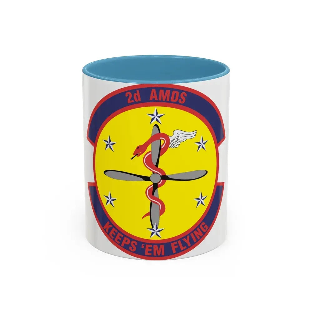 2d Aerospace Medical Squadron (U.S. Air Force) Accent Coffee Mug 11oz Light Blue - Go Mug Yourself