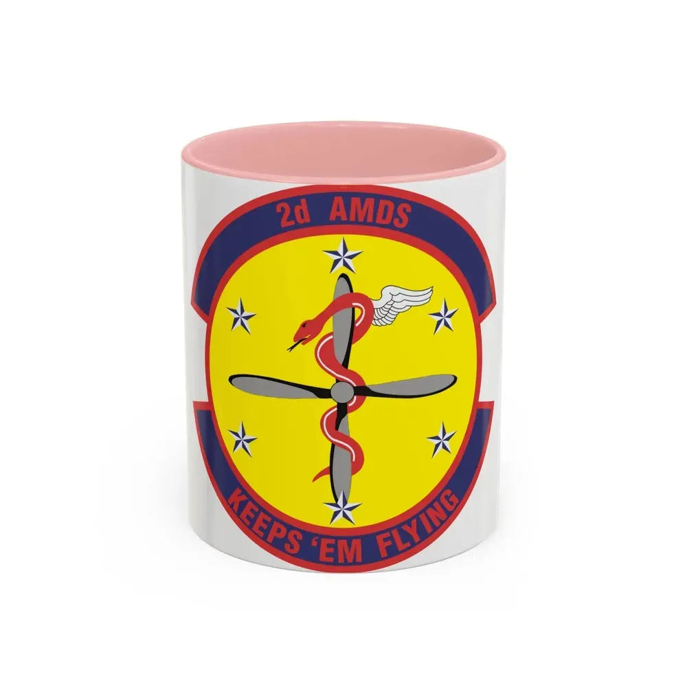 2d Aerospace Medical Squadron (U.S. Air Force) Accent Coffee Mug 11oz Pink - Go Mug Yourself