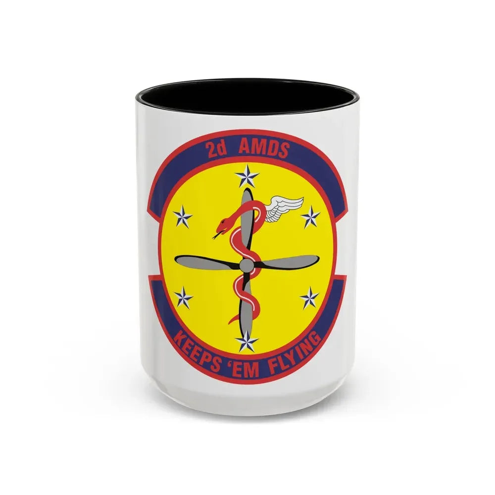 2d Aerospace Medical Squadron (U.S. Air Force) Accent Coffee Mug 15oz Black - Go Mug Yourself