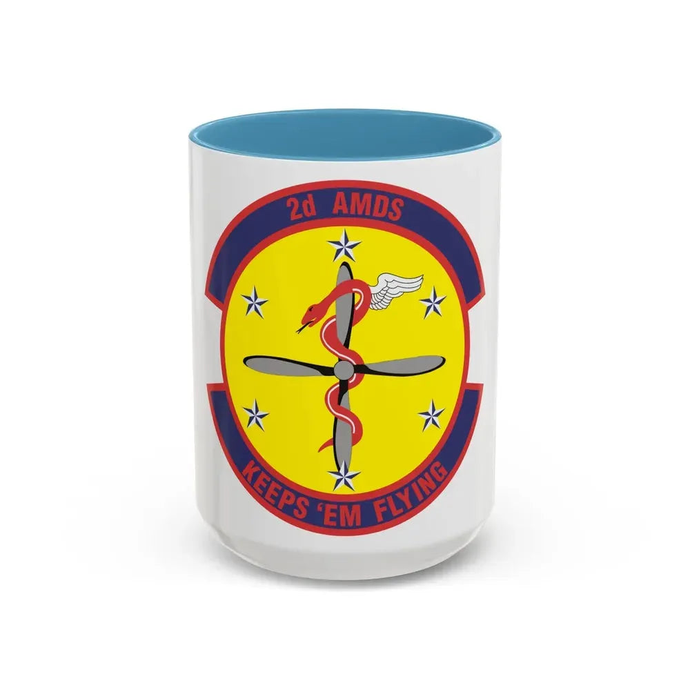 2d Aerospace Medical Squadron (U.S. Air Force) Accent Coffee Mug 15oz Light Blue - Go Mug Yourself