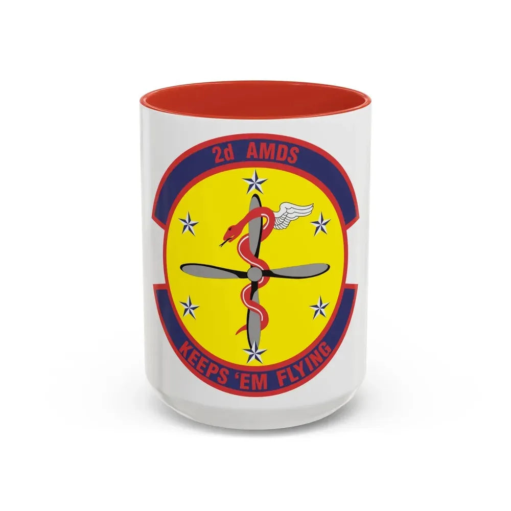 2d Aerospace Medical Squadron (U.S. Air Force) Accent Coffee Mug 15oz Red - Go Mug Yourself