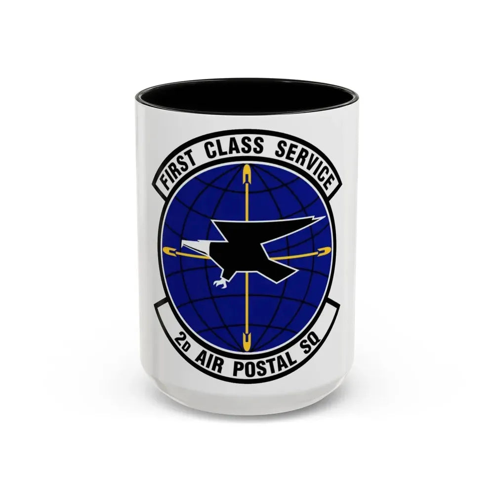 2d Air Postal Squadron (U.S. Air Force) Accent Coffee Mug 15oz Black - Go Mug Yourself