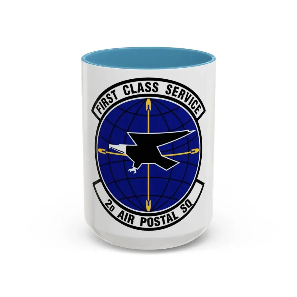 2d Air Postal Squadron (U.S. Air Force) Accent Coffee Mug 15oz Light Blue - Go Mug Yourself