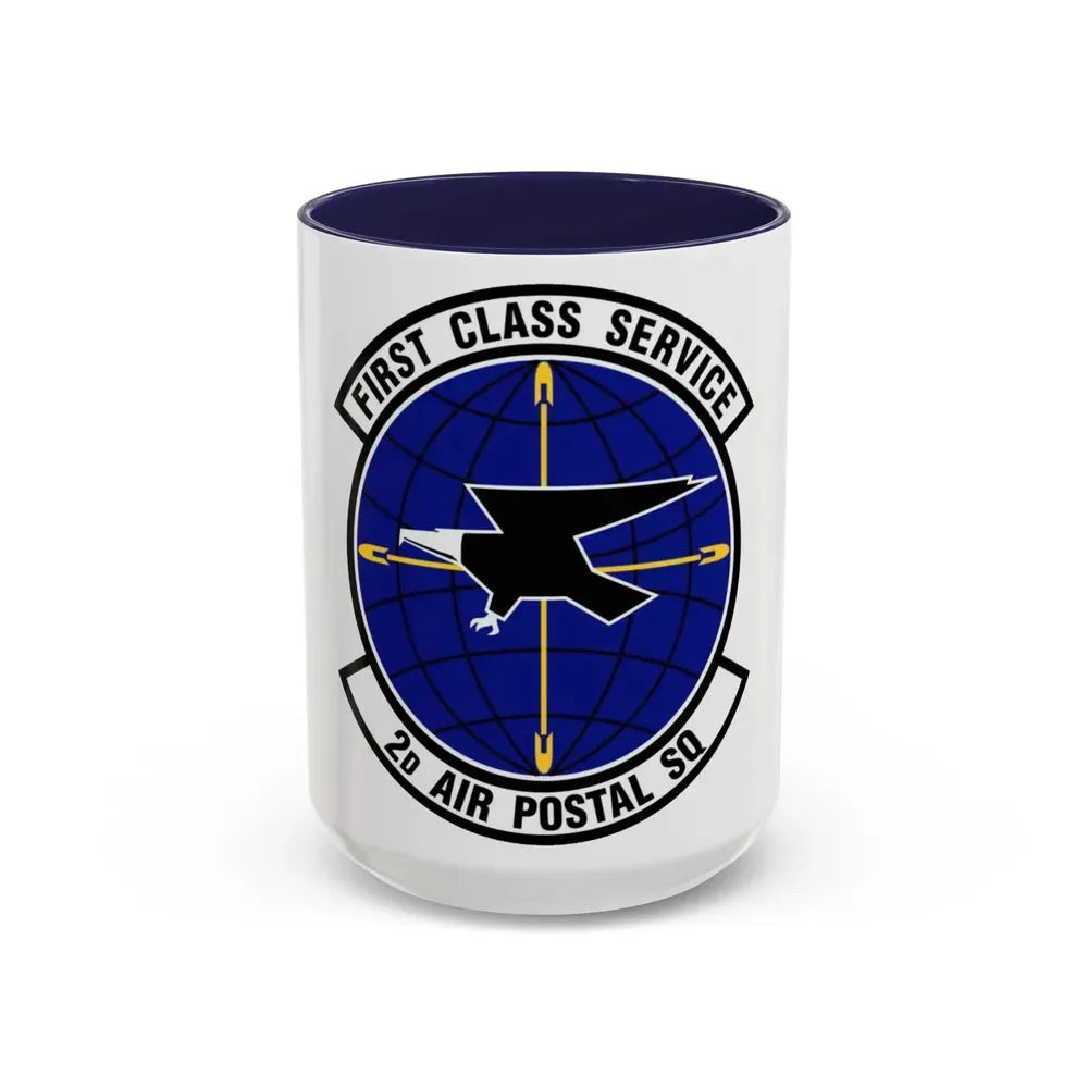 2d Air Postal Squadron (U.S. Air Force) Accent Coffee Mug 15oz Navy - Go Mug Yourself