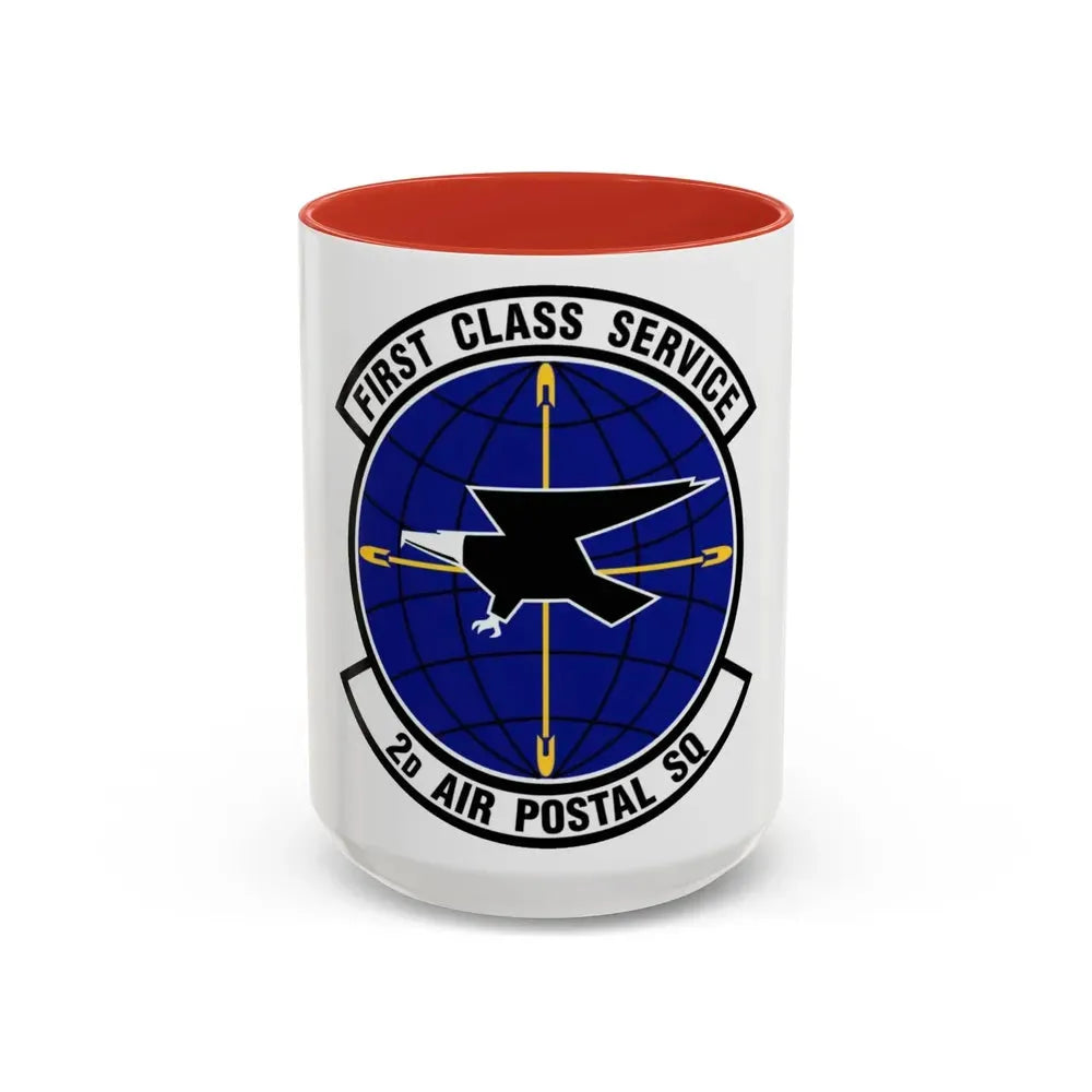 2d Air Postal Squadron (U.S. Air Force) Accent Coffee Mug 15oz Red - Go Mug Yourself