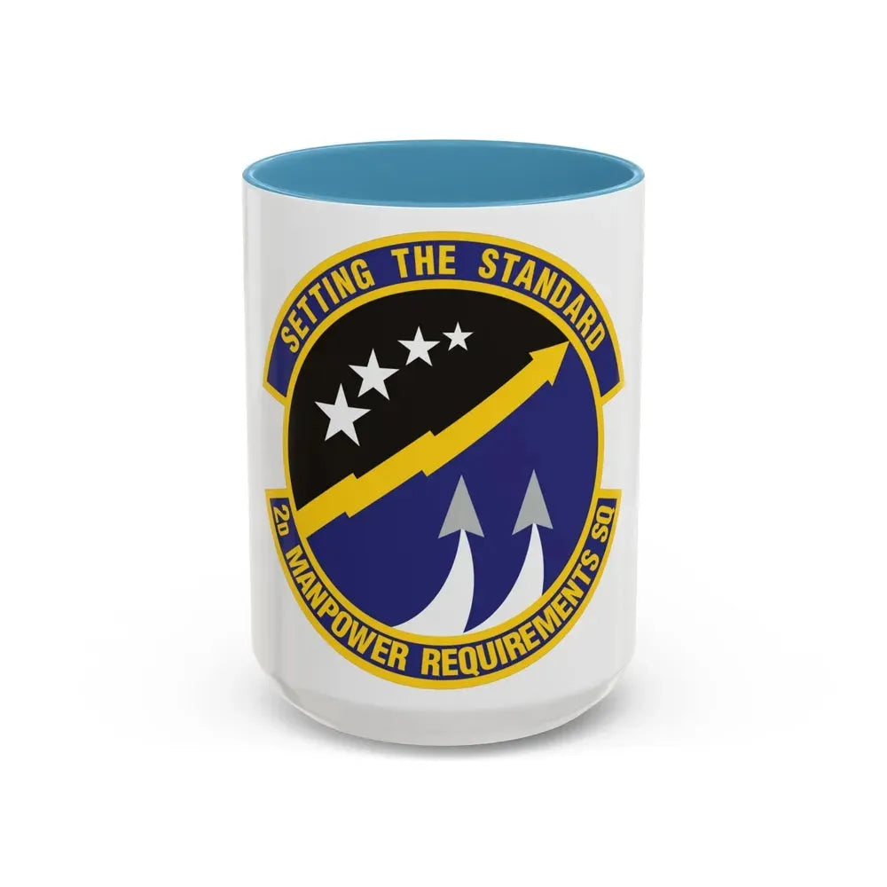 2d Manpower Requirements Squadron (U.S. Air Force) Accent Coffee Mug 15oz Light Blue - Go Mug Yourself