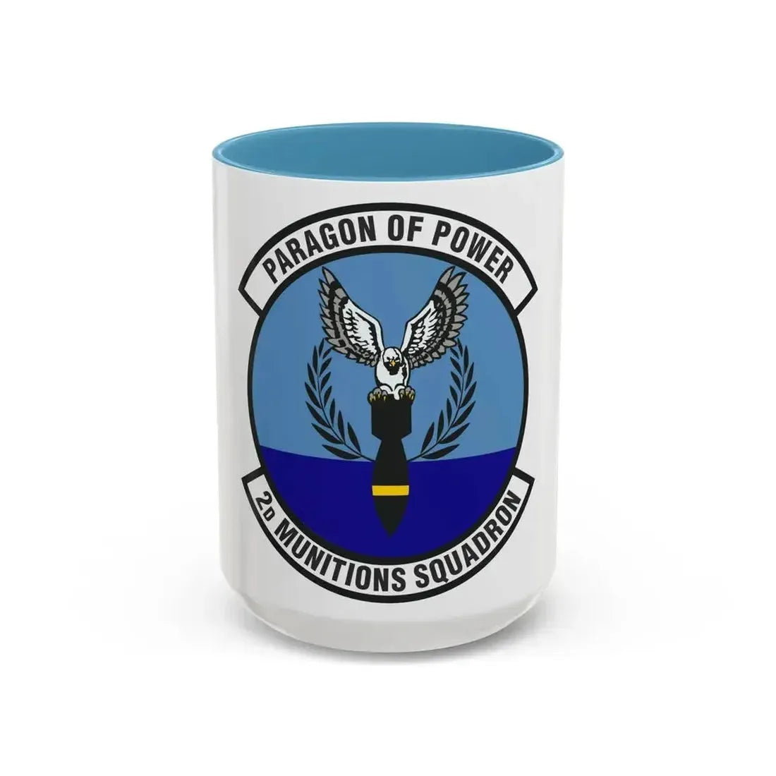 2d Munitions Squadron (U.S. Air Force) Accent Coffee Mug 15oz Light Blue - Go Mug Yourself