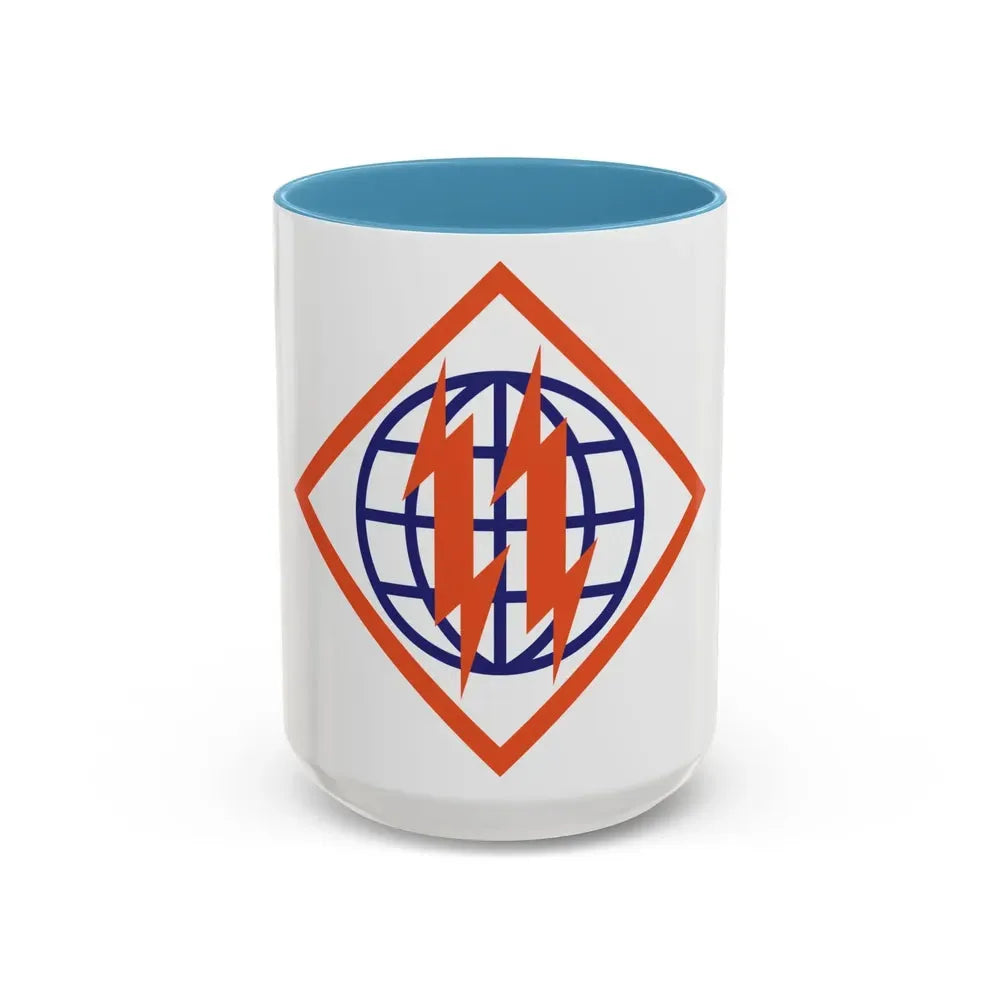 2d Signal Brigade (U.S. Army) Accent Coffee Mug 15oz Light Blue - Go Mug Yourself