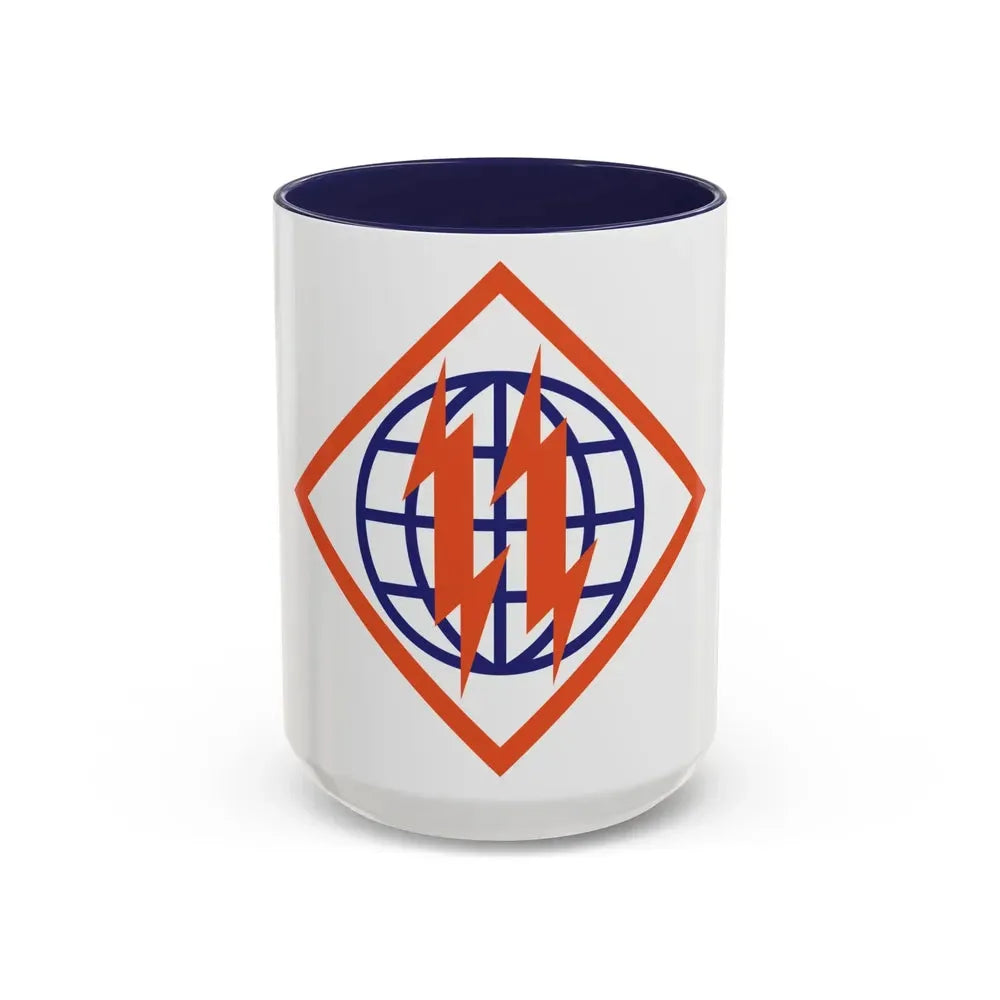 2d Signal Brigade (U.S. Army) Accent Coffee Mug 15oz Navy - Go Mug Yourself