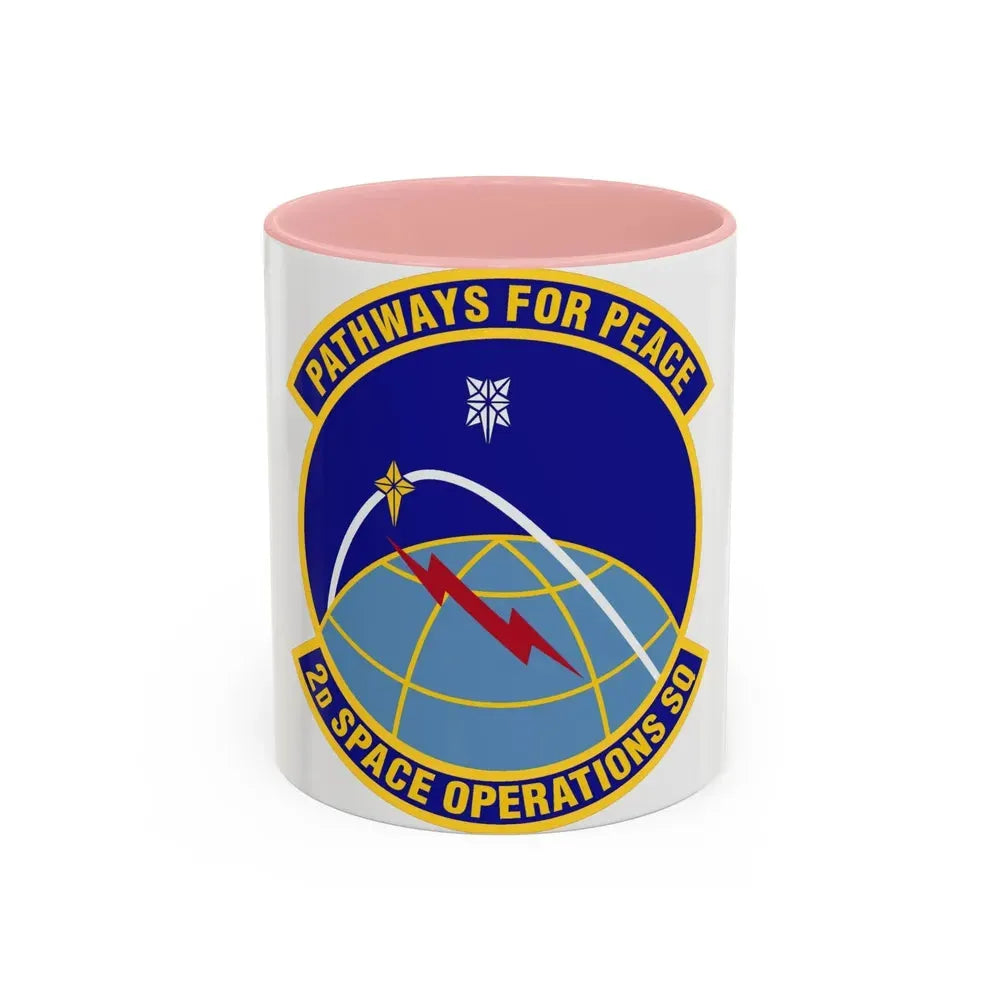 2d Space Operations Squadron (U.S. Air Force) Accent Coffee Mug 11oz Pink - Go Mug Yourself