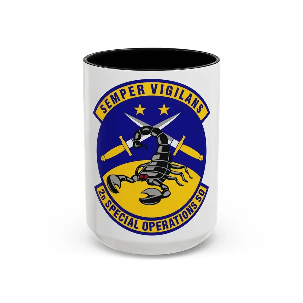 2d Special Operations Squadron (U.S. Air Force) Accent Coffee Mug 15oz Black - Go Mug Yourself