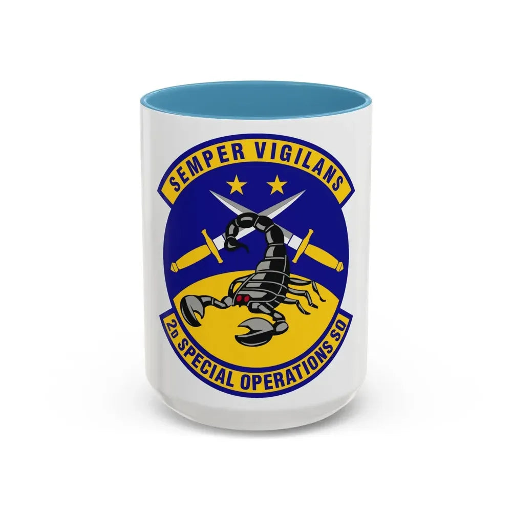 2d Special Operations Squadron (U.S. Air Force) Accent Coffee Mug 15oz Light Blue - Go Mug Yourself