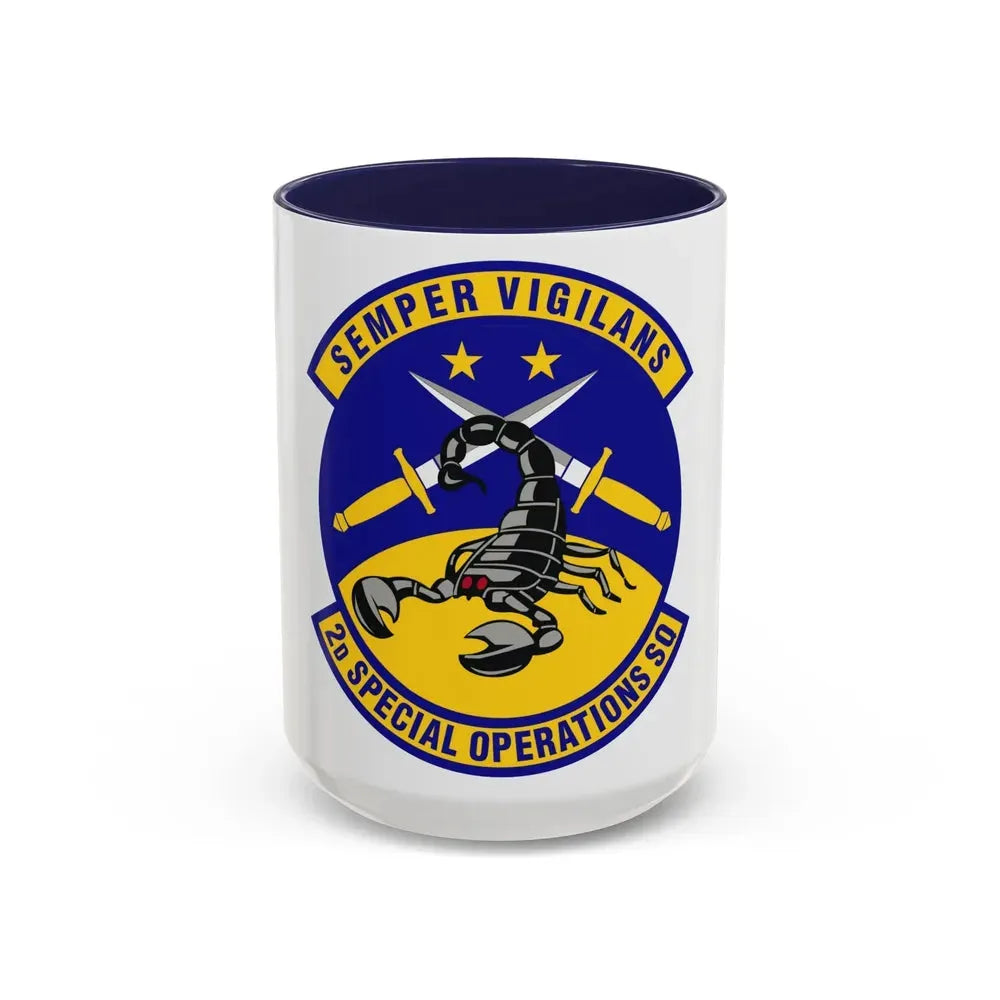 2d Special Operations Squadron (U.S. Air Force) Accent Coffee Mug 15oz Navy - Go Mug Yourself