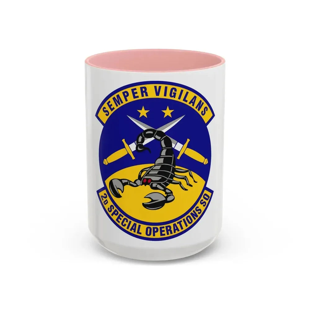 2d Special Operations Squadron (U.S. Air Force) Accent Coffee Mug 15oz Pink - Go Mug Yourself