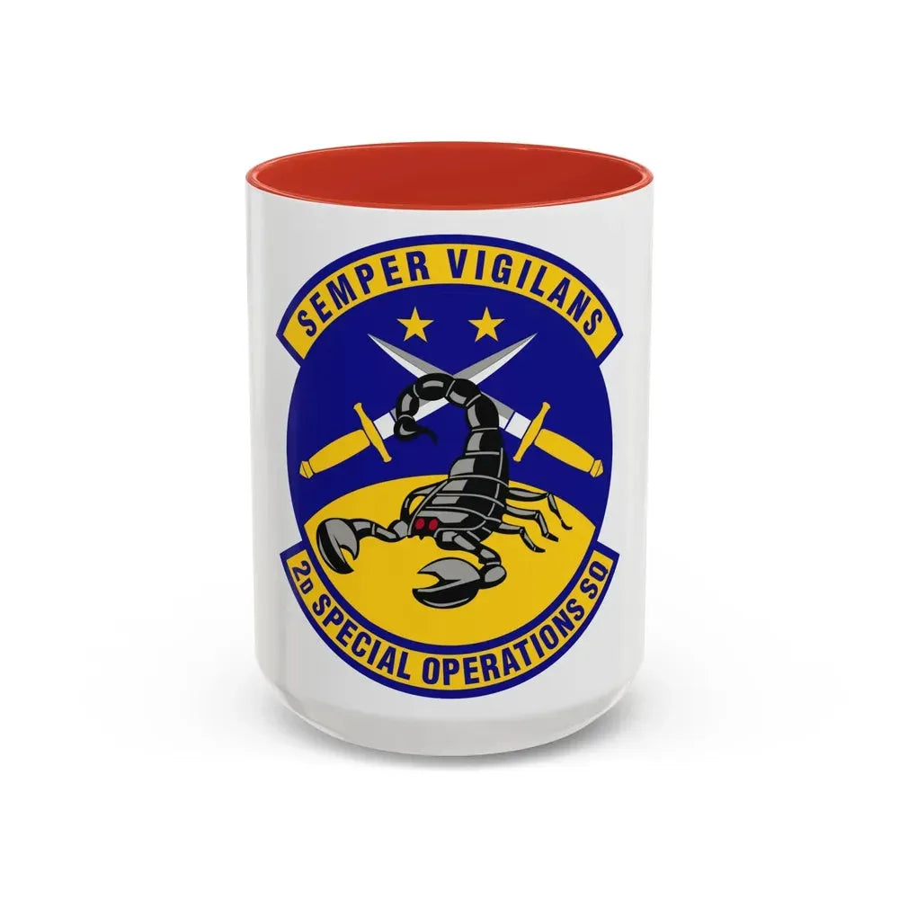 2d Special Operations Squadron (U.S. Air Force) Accent Coffee Mug 15oz Red - Go Mug Yourself