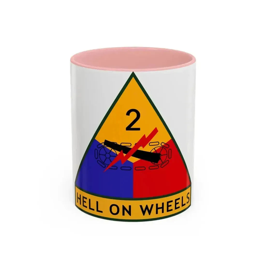 2nd Armored Division (U.S. Army) Accent Coffee Mug 11oz Pink - Go Mug Yourself