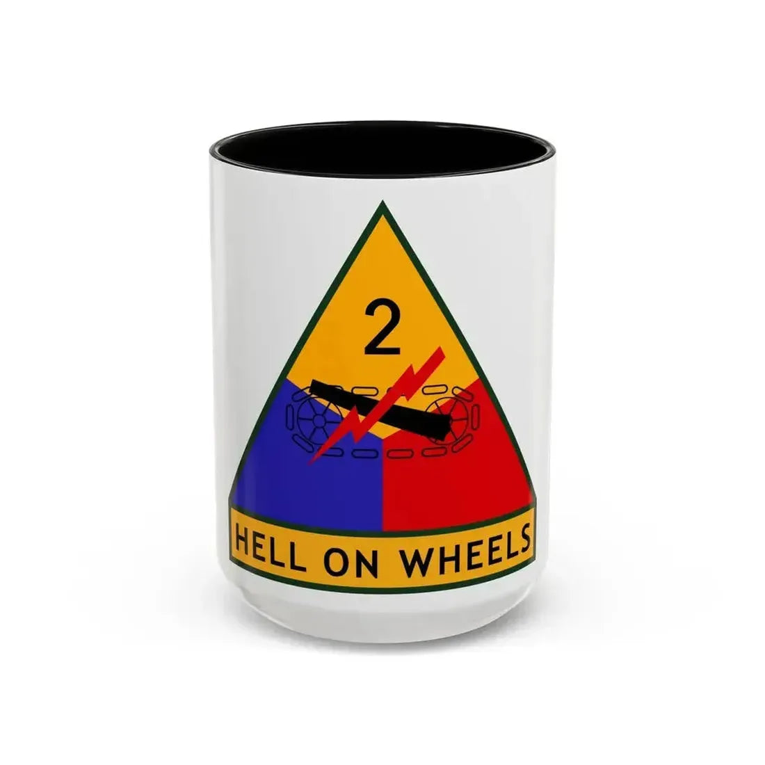 2nd Armored Division (U.S. Army) Accent Coffee Mug 15oz Black - Go Mug Yourself