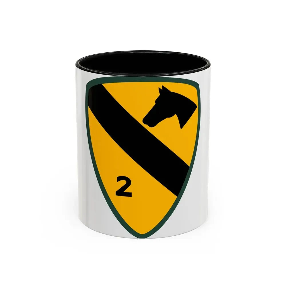 2nd Brigade 1st Cavalry Division (U.S. Army) Accent Coffee Mug 11oz Black - Go Mug Yourself