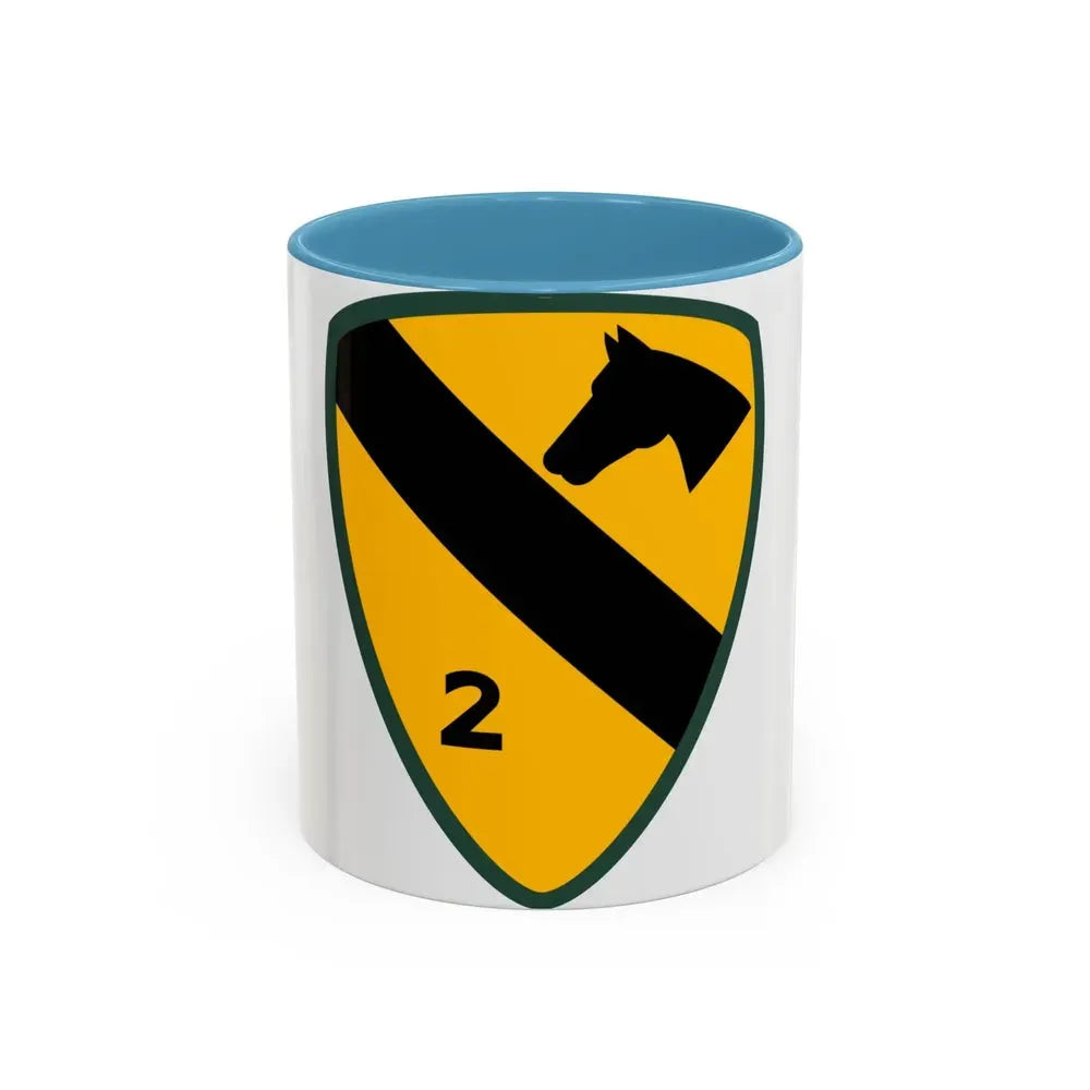 2nd Brigade 1st Cavalry Division (U.S. Army) Accent Coffee Mug 11oz Light Blue - Go Mug Yourself