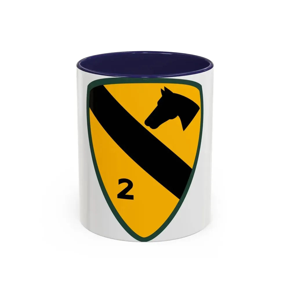 2nd Brigade 1st Cavalry Division (U.S. Army) Accent Coffee Mug 11oz Navy - Go Mug Yourself