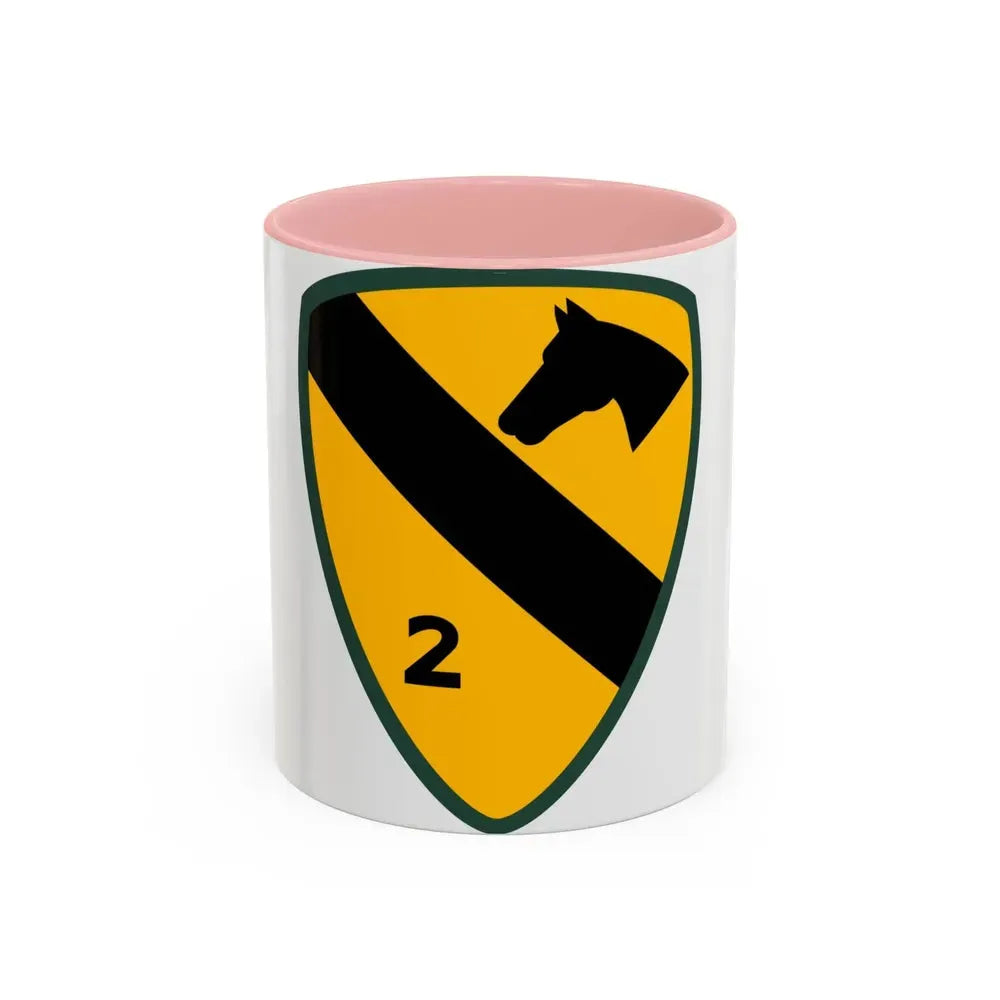 2nd Brigade 1st Cavalry Division (U.S. Army) Accent Coffee Mug 11oz Pink - Go Mug Yourself