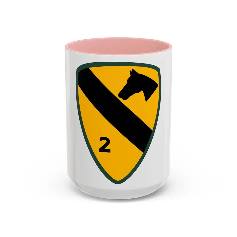 2nd Brigade 1st Cavalry Division (U.S. Army) Accent Coffee Mug 15oz Pink - Go Mug Yourself