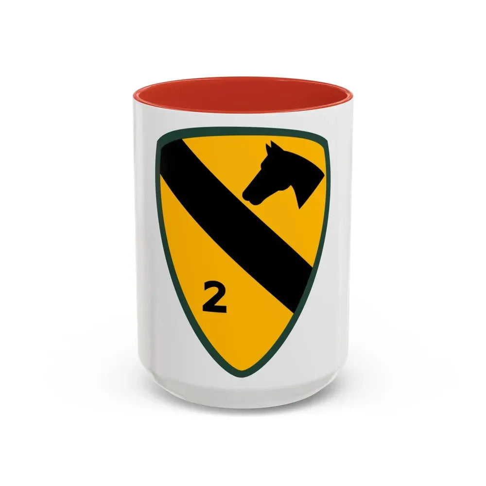 2nd Brigade 1st Cavalry Division (U.S. Army) Accent Coffee Mug 15oz Red - Go Mug Yourself