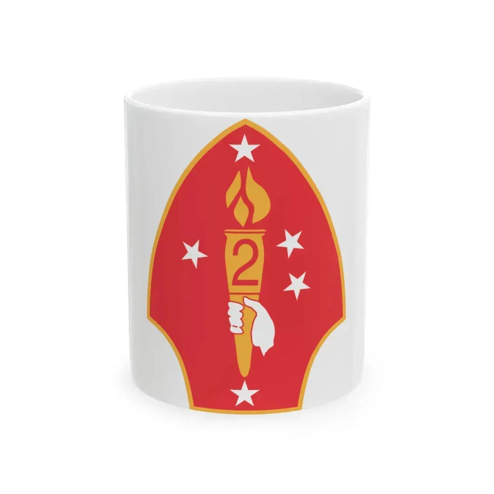 2nd Marine Divn (USMC) White Coffee Mug 11oz - Go Mug Yourself